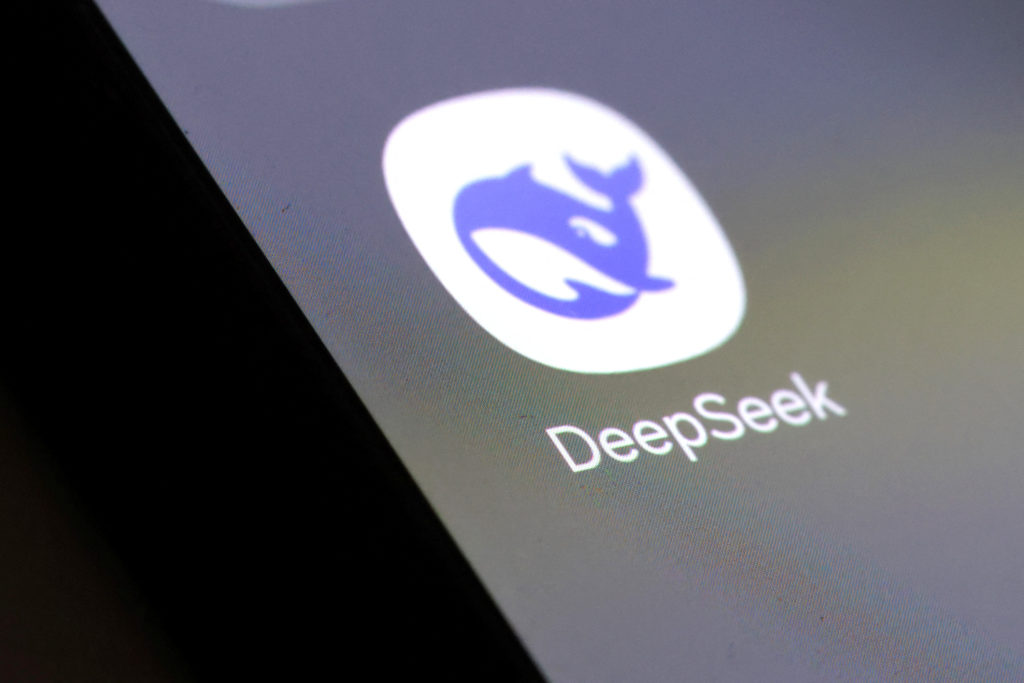 Illustration shows Deepseek app icon